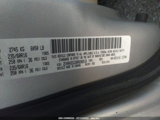 Photo 8 VIN: 2D4RN3DG3BR696818 - DODGE GRAND CARAVAN 