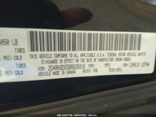 Photo 8 VIN: 2D4RN3DG5BR626916 - DODGE GRAND CARAVAN 