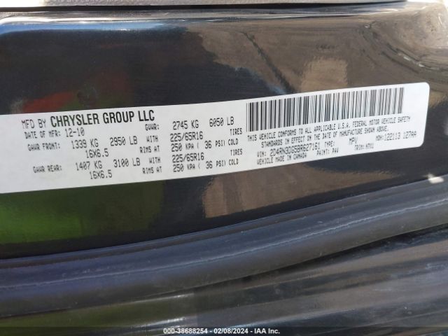 Photo 8 VIN: 2D4RN3DG5BR627161 - DODGE GRAND CARAVAN 