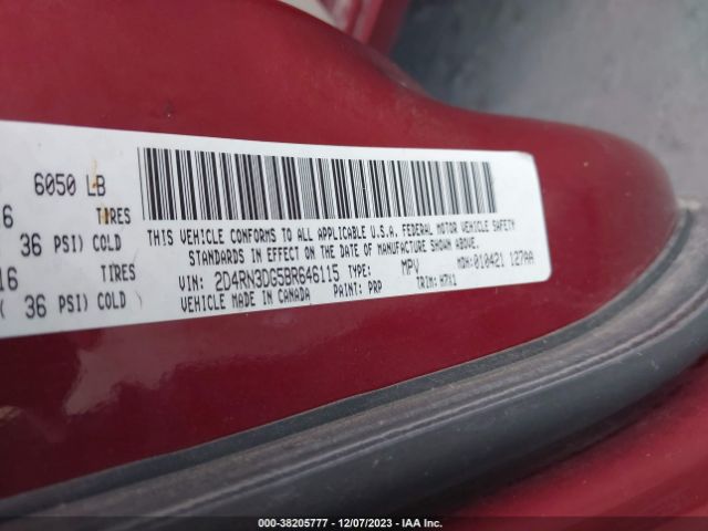 Photo 8 VIN: 2D4RN3DG5BR646115 - DODGE GRAND CARAVAN 