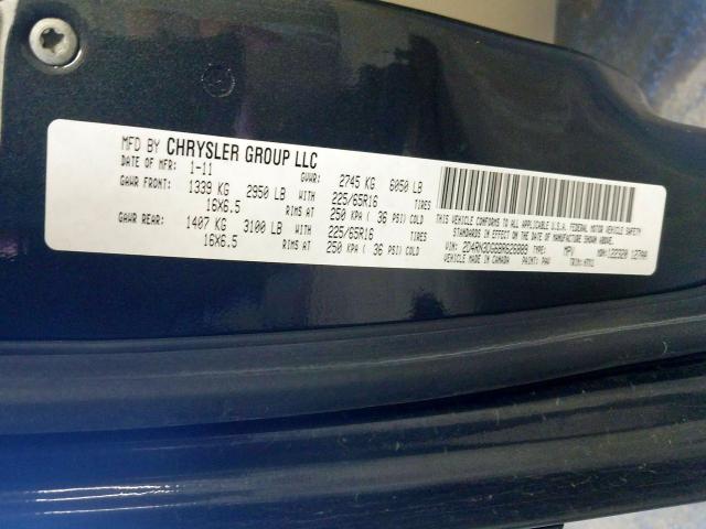 Photo 9 VIN: 2D4RN3DG6BR626889 - DODGE GRAND CARA 