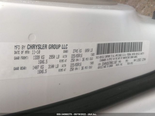 Photo 8 VIN: 2D4RN3DG7BR611687 - DODGE GRAND CARAVAN 