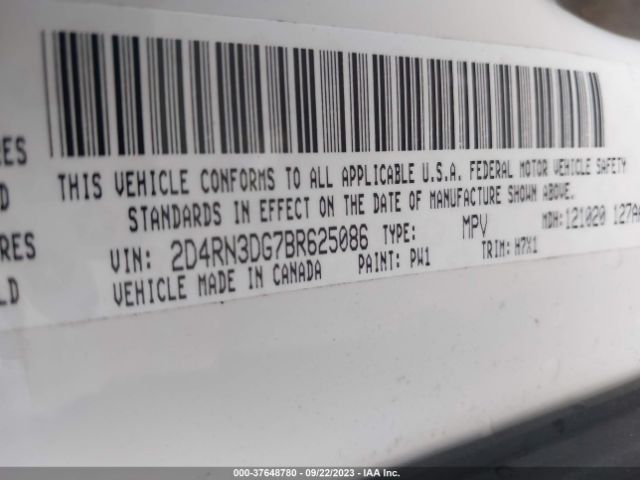 Photo 8 VIN: 2D4RN3DG7BR625086 - DODGE GRAND CARAVAN 