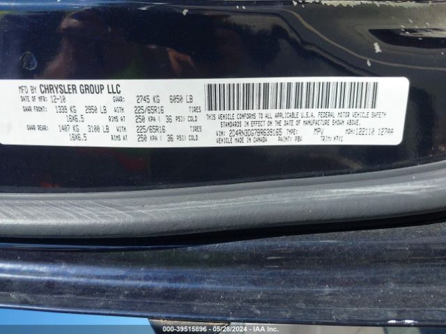 Photo 8 VIN: 2D4RN3DG7BR639165 - DODGE GRAND CARAVAN 