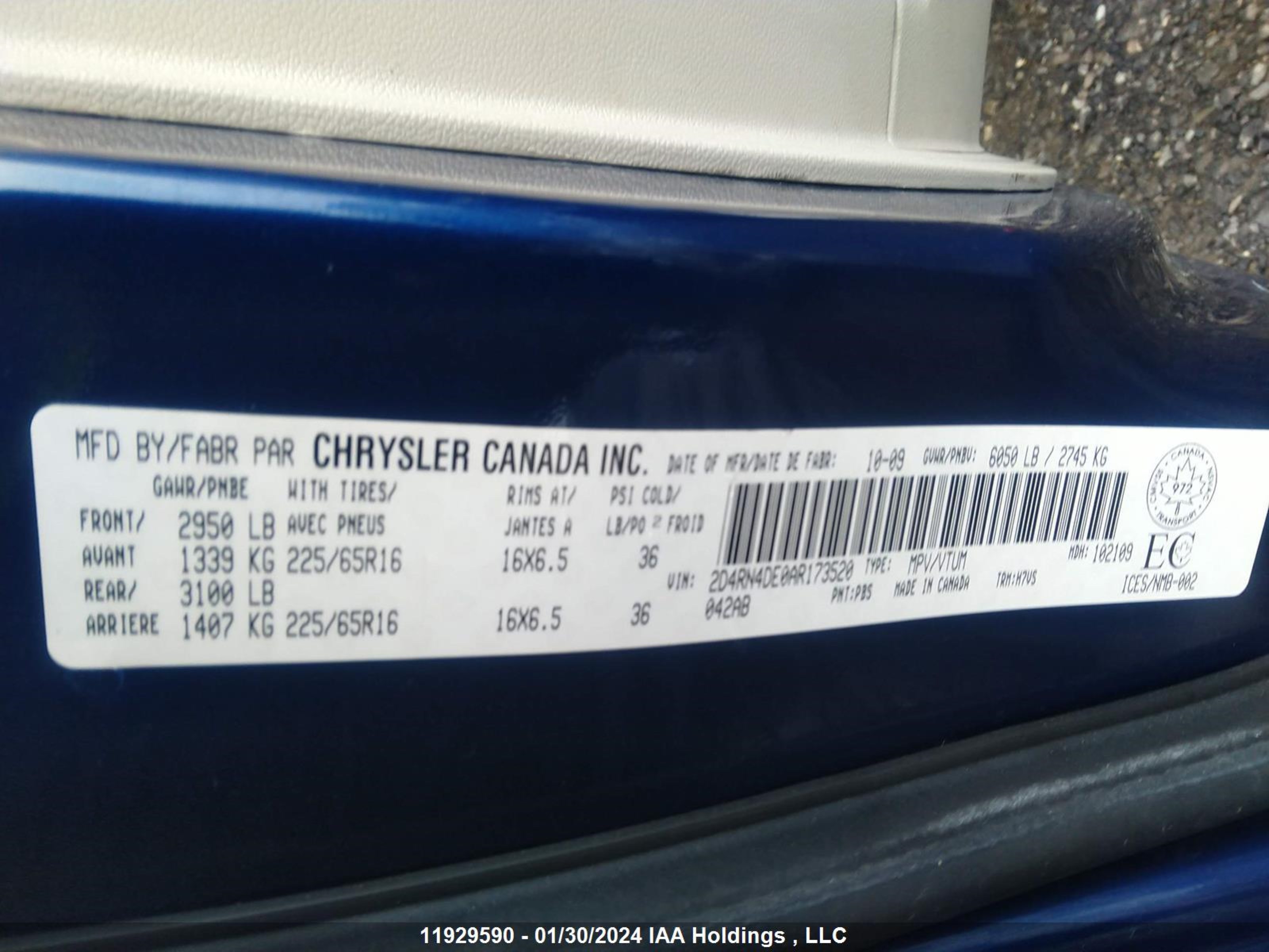 Photo 8 VIN: 2D4RN4DE0AR173520 - DODGE CARAVAN 