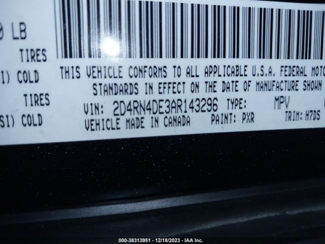 Photo 8 VIN: 2D4RN4DE3AR143296 - DODGE GRAND CARAVAN 