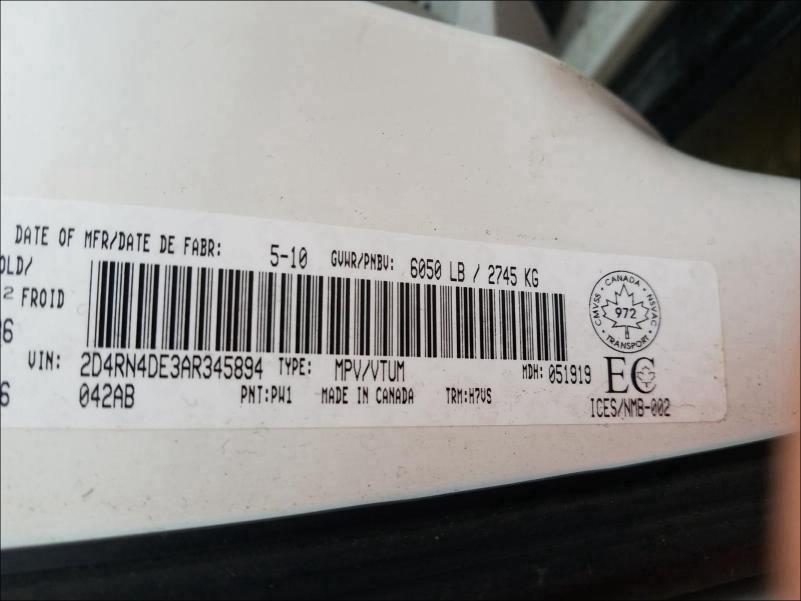 Photo 9 VIN: 2D4RN4DE3AR345894 - DODGE GRAND CARA 