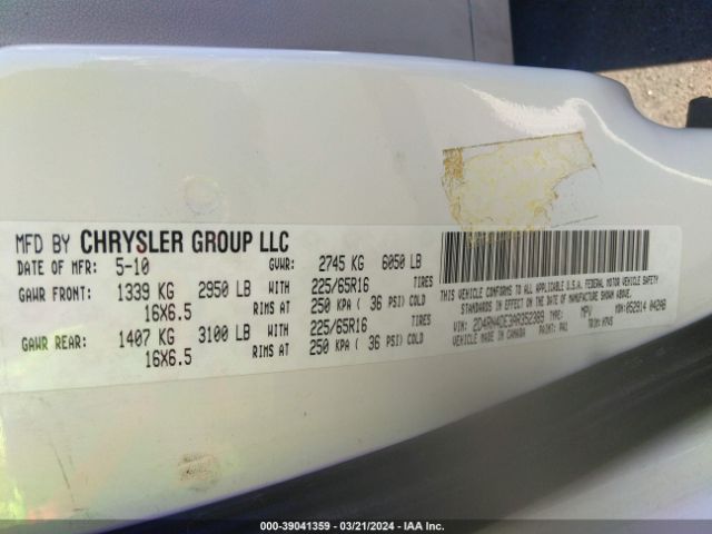 Photo 8 VIN: 2D4RN4DE3AR352389 - DODGE GRAND CARAVAN 