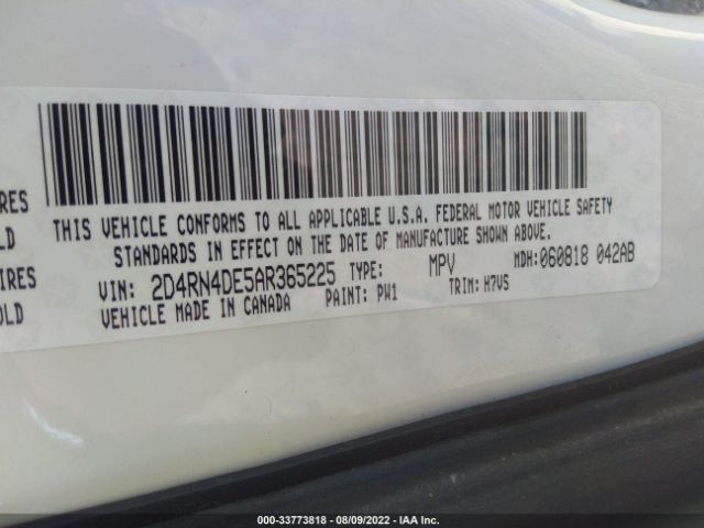 Photo 8 VIN: 2D4RN4DE5AR365225 - DODGE GRAND CARAVAN 