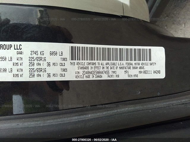 Photo 8 VIN: 2D4RN4DE5AR447455 - DODGE GRAND CARAVAN 