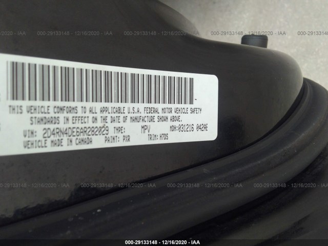 Photo 8 VIN: 2D4RN4DE6AR282029 - DODGE GRAND CARAVAN 