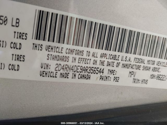 Photo 8 VIN: 2D4RN4DE9AR356544 - DODGE GRAND CARAVAN 