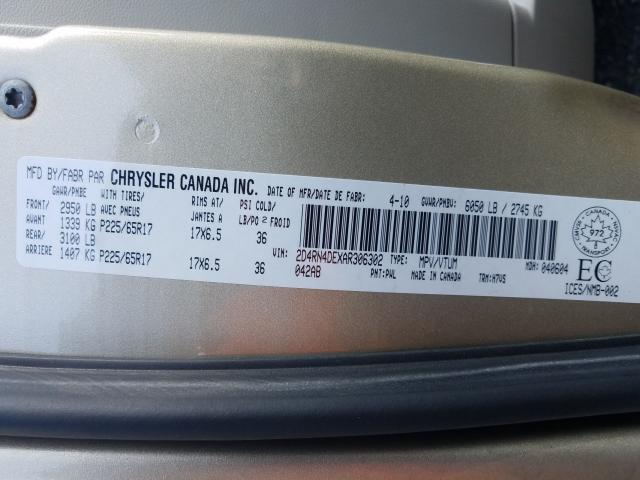 Photo 9 VIN: 2D4RN4DEXAR306302 - DODGE GRAND CARA 