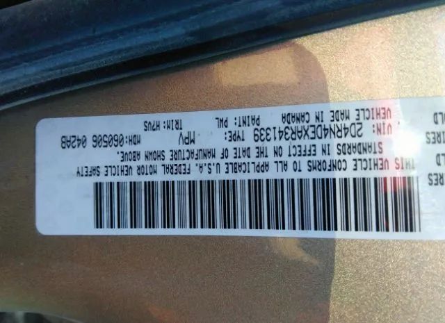 Photo 8 VIN: 2D4RN4DEXAR341339 - DODGE GRAND CARAVAN 