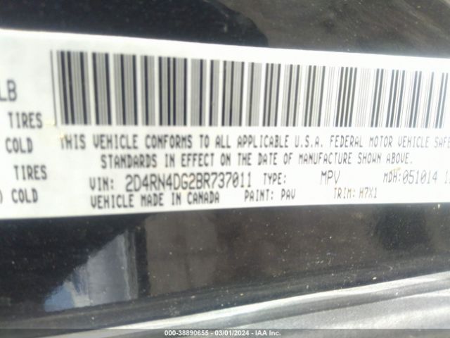 Photo 8 VIN: 2D4RN4DG2BR737011 - DODGE GRAND CARAVAN 