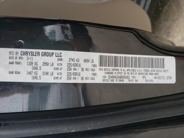 Photo 9 VIN: 2D4RN4DG4BR699362 - DODGE GRAND CARA 