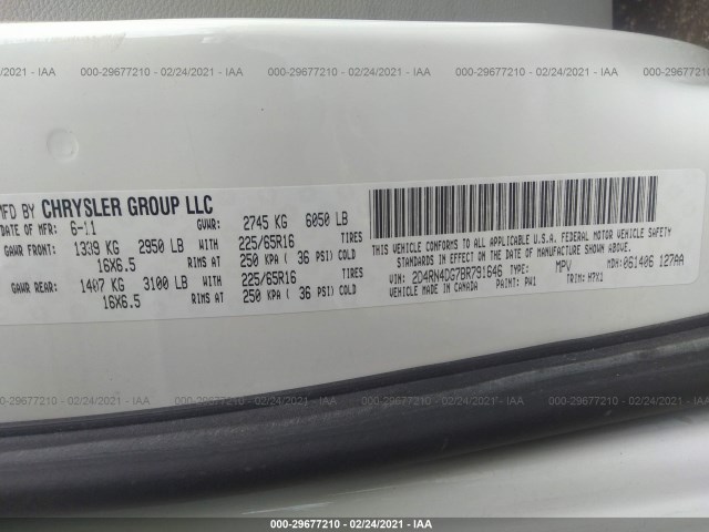 Photo 8 VIN: 2D4RN4DG7BR791646 - DODGE GRAND CARAVAN 