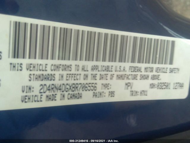 Photo 8 VIN: 2D4RN4DGXBR706556 - DODGE GRAND CARAVAN 