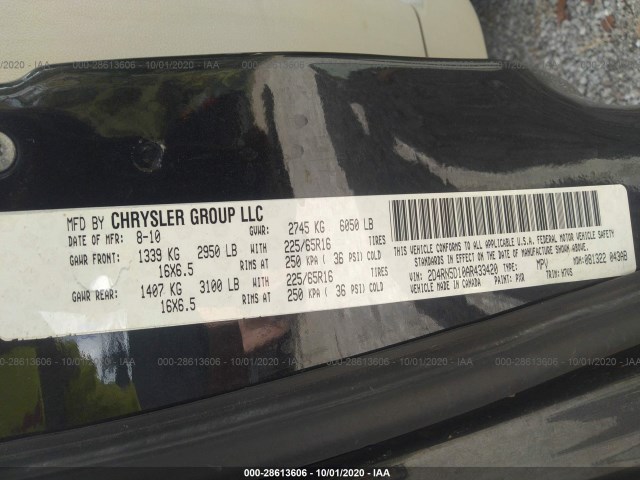 Photo 8 VIN: 2D4RN5D10AR433420 - DODGE GRAND CARAVAN 