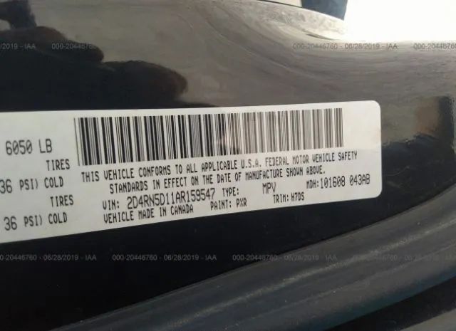 Photo 8 VIN: 2D4RN5D11AR159547 - DODGE GRAND CARAVAN 