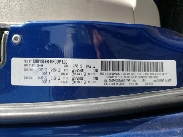 Photo 9 VIN: 2D4RN5D16AR111705 - DODGE GRAND CARA 