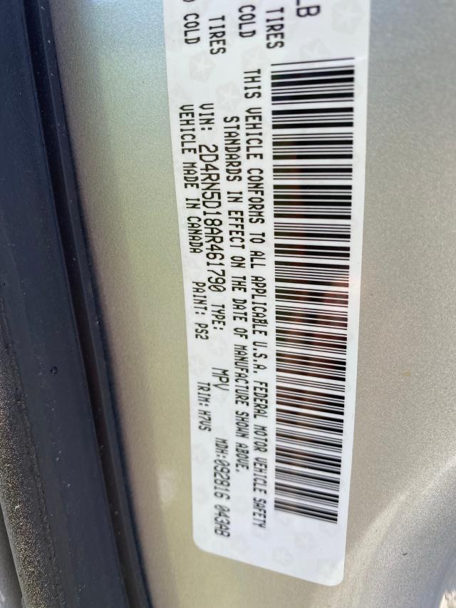 Photo 9 VIN: 2D4RN5D18AR461790 - DODGE GRAND CARA 