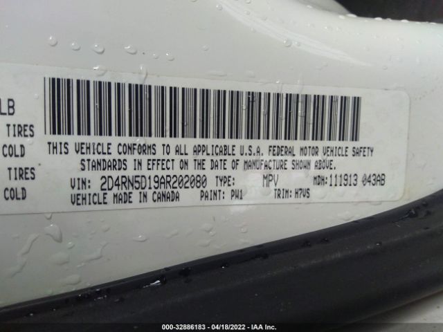 Photo 8 VIN: 2D4RN5D19AR202080 - DODGE GRAND CARAVAN 