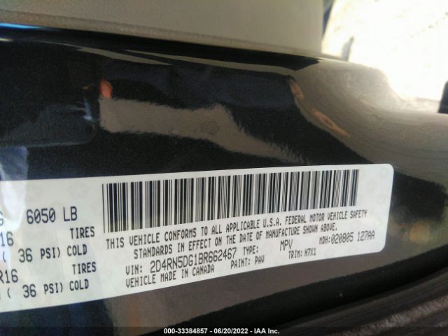 Photo 8 VIN: 2D4RN5DG1BR662467 - DODGE GRAND CARAVAN 