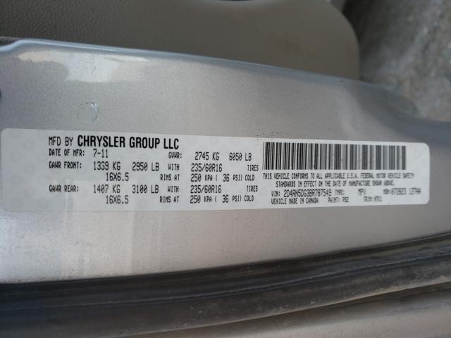 Photo 9 VIN: 2D4RN5DG3BR787549 - DODGE GRAND CARA 