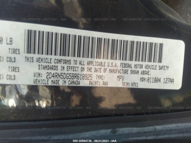 Photo 8 VIN: 2D4RN5DG5BR618925 - DODGE GRAND CARAVAN 