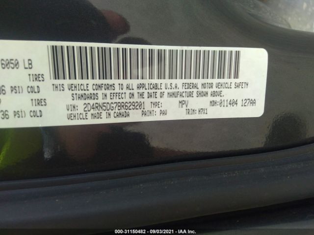 Photo 8 VIN: 2D4RN5DG7BR629201 - DODGE GRAND CARAVAN 