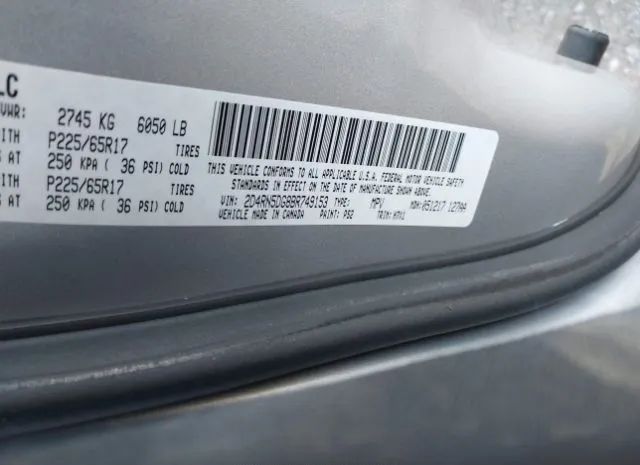 Photo 8 VIN: 2D4RN5DG8BR749153 - DODGE GRAND CARAVAN 