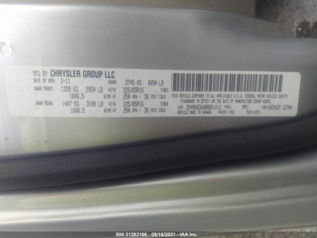 Photo 8 VIN: 2D4RN5DGXBR661012 - DODGE GRAND CARAVAN 