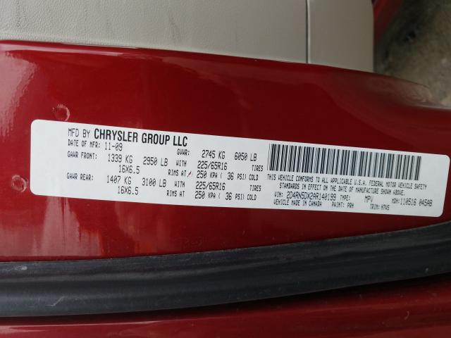 Photo 9 VIN: 2D4RN5DX2AR140199 - DODGE GRAND CARA 