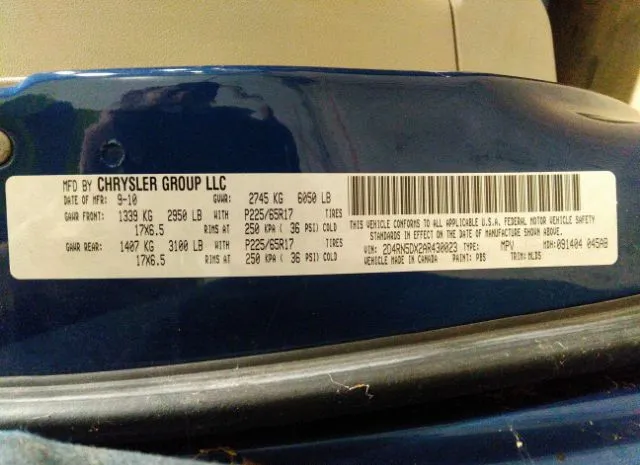 Photo 8 VIN: 2D4RN5DX2AR430023 - DODGE GRAND CARAVAN 