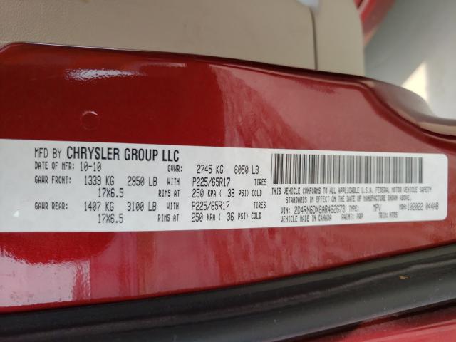 Photo 9 VIN: 2D4RN6DX6AR462673 - DODGE GRAND CARA 