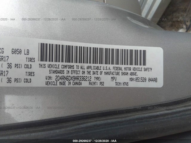 Photo 8 VIN: 2D4RN6DX9AR336212 - DODGE GRAND CARAVAN 