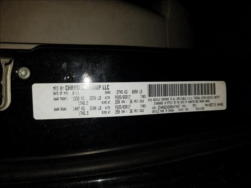 Photo 9 VIN: 2D4RN6DX9AR447407 - DODGE GRAND CARA 