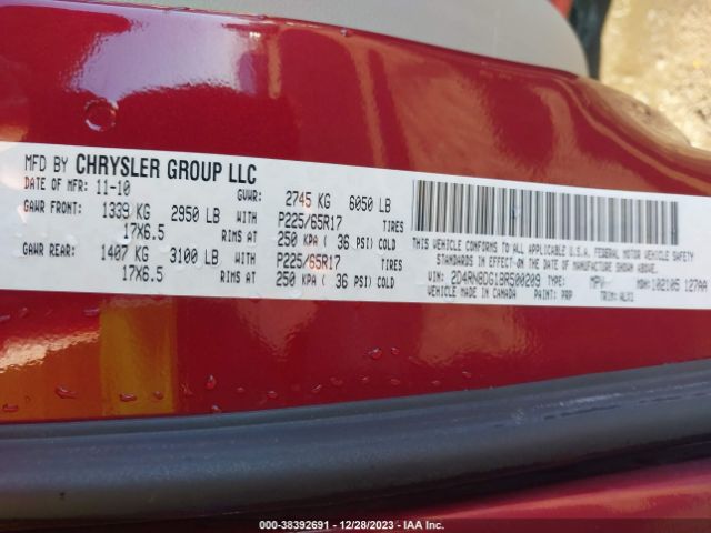 Photo 8 VIN: 2D4RN8DG1BR500209 - DODGE GRAND CARAVAN 