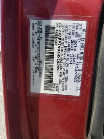 Photo 11 VIN: 2FAFP74W1WX102498 - FORD CROWN VIC 