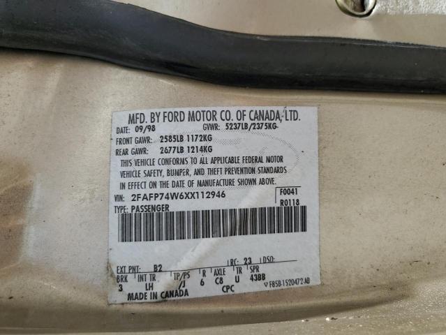 Photo 11 VIN: 2FAFP74W6XX112946 - FORD CROWN VIC 