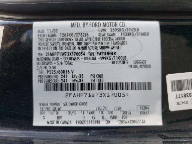 Photo 11 VIN: 2FAHP71W73X170054 - FORD CROWN VICTORIA 