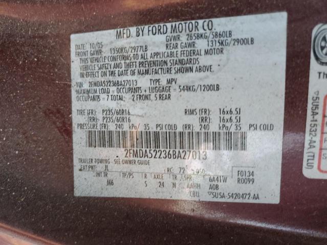 Photo 13 VIN: 2FMDA52236BA27013 - FORD FREESTAR 