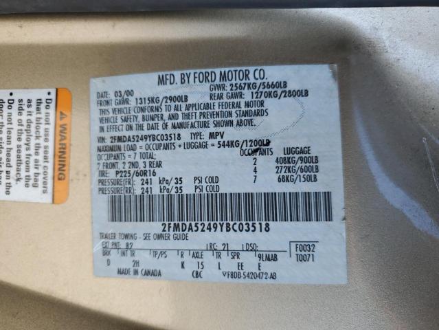 Photo 12 VIN: 2FMDA5249YBC03518 - FORD WINDSTAR 