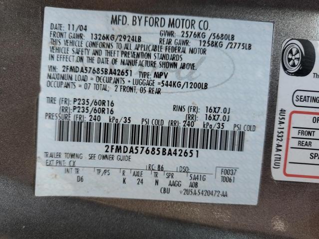 Photo 12 VIN: 2FMDA57685BA42651 - FORD FREESTAR 