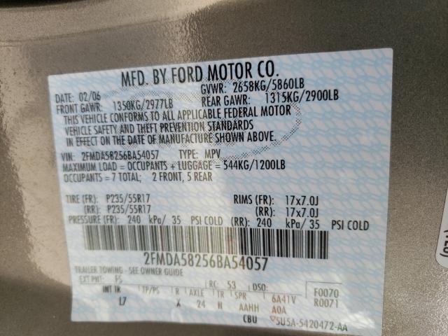 Photo 9 VIN: 2FMDA58256BA54057 - FORD FREESTAR L 