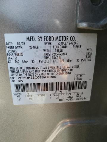 Photo 12 VIN: 2FMDK36C08BA76385 - FORD EDGE 