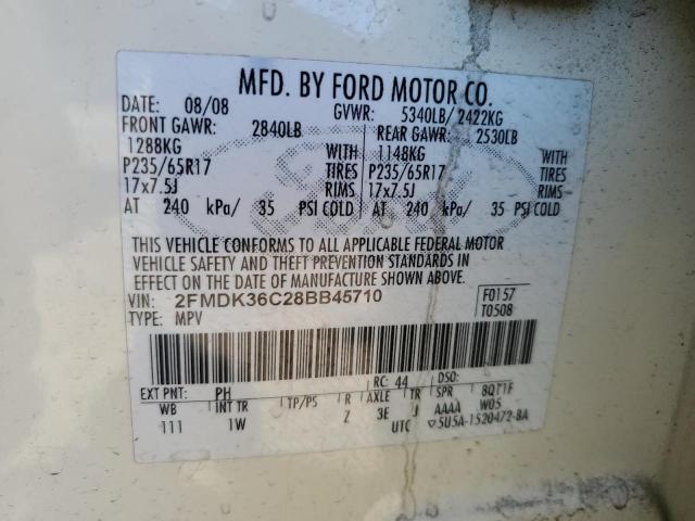 Photo 12 VIN: 2FMDK36C28BB45710 - FORD EDGE 