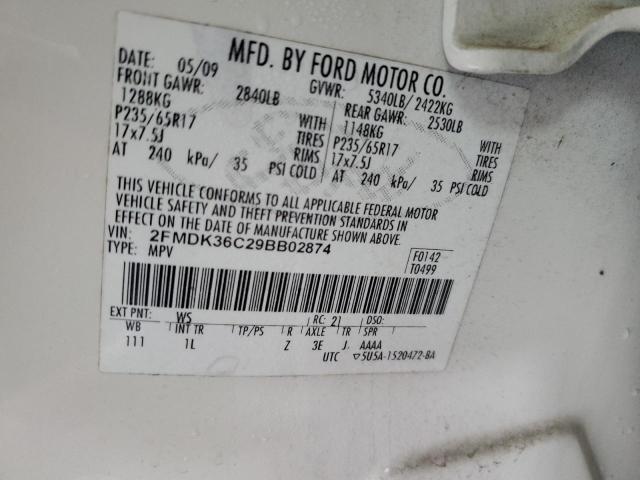 Photo 12 VIN: 2FMDK36C29BB02874 - FORD EDGE 