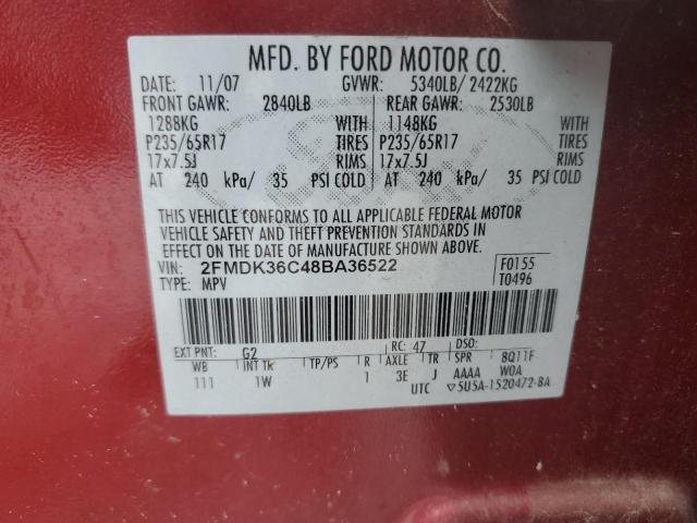 Photo 13 VIN: 2FMDK36C48BA36522 - FORD EDGE SE 